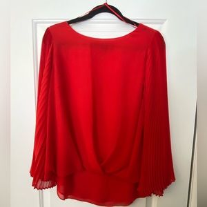Red Vince Camuto Butterfly sleeve top